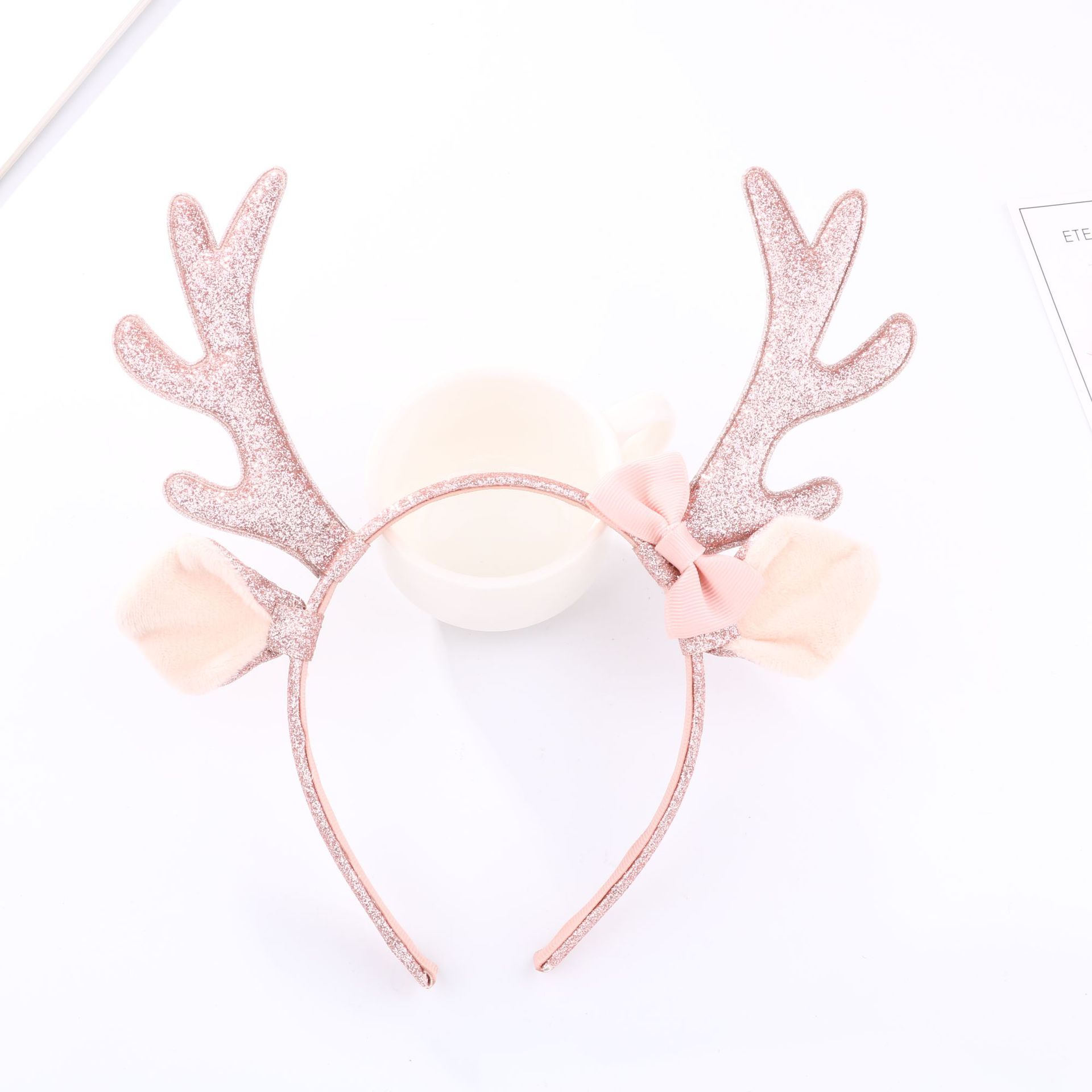 Schattige roze glitter rendier - Reindeer Antlers Headband recensie en prijs