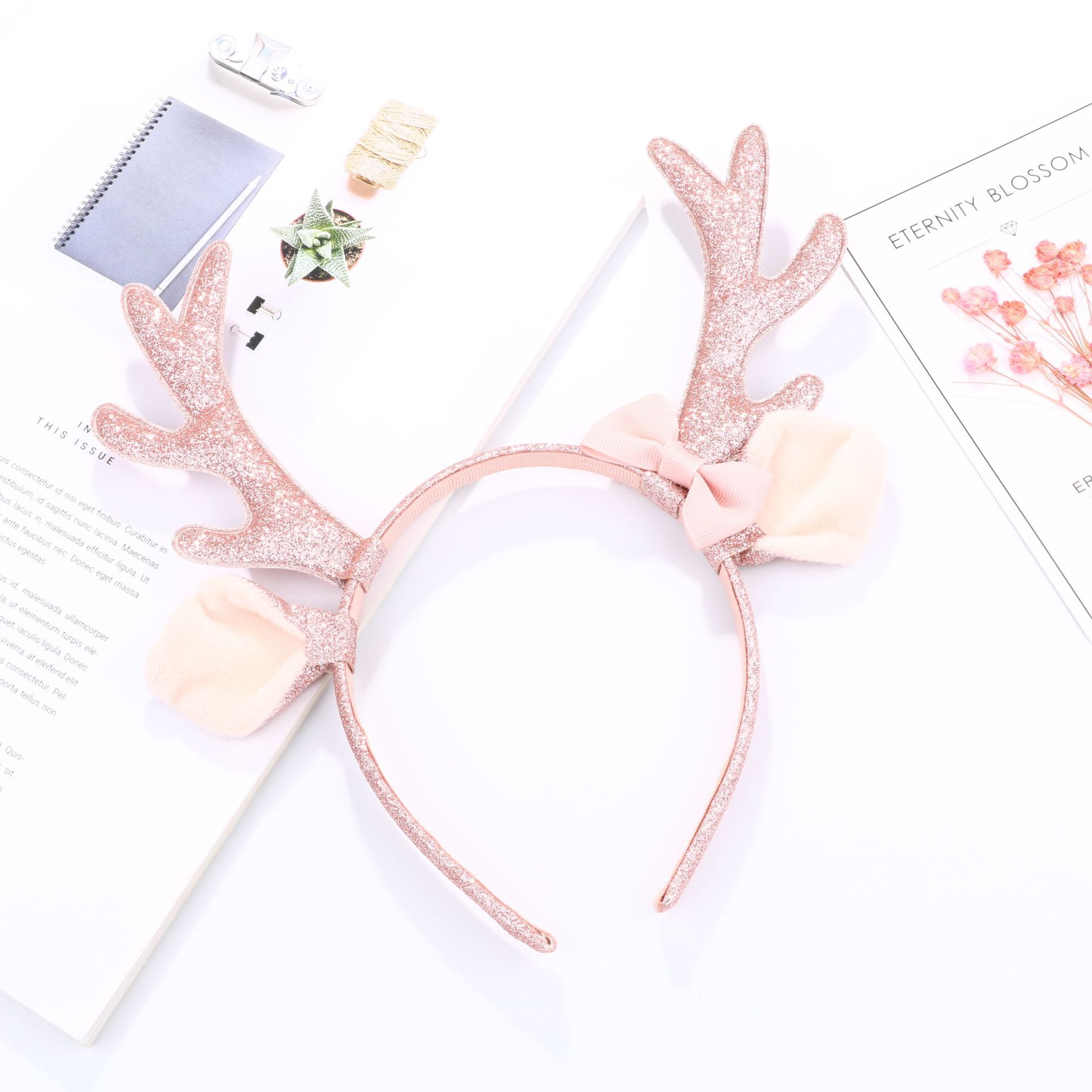 Schattige roze glitter rendier - Reindeer Antlers Headband recensie en prijs