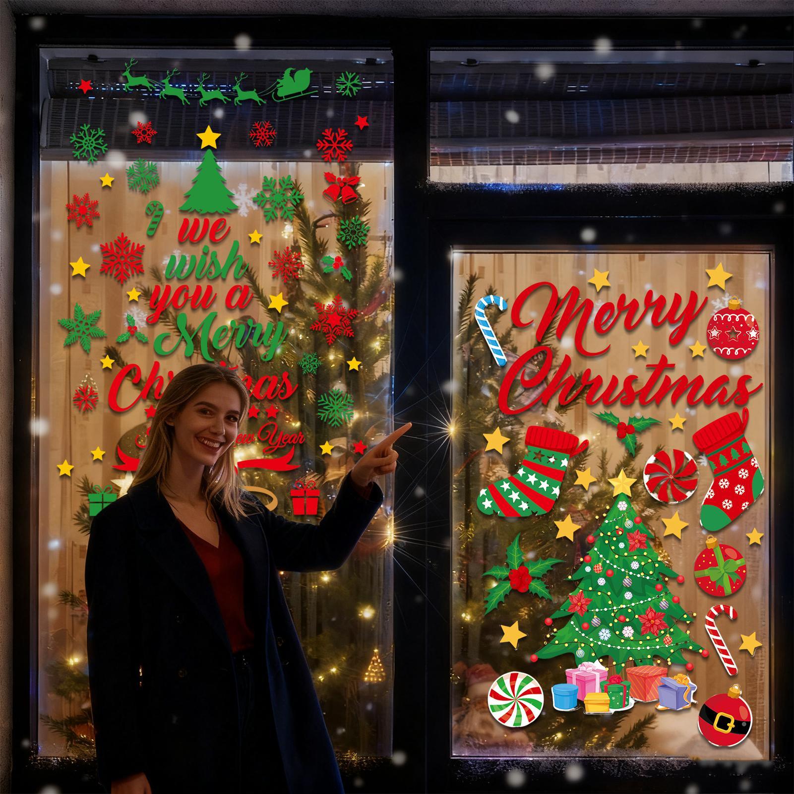 3-delige kerstmuurstickers raa - Snowflake Window Decal recensie en prijs