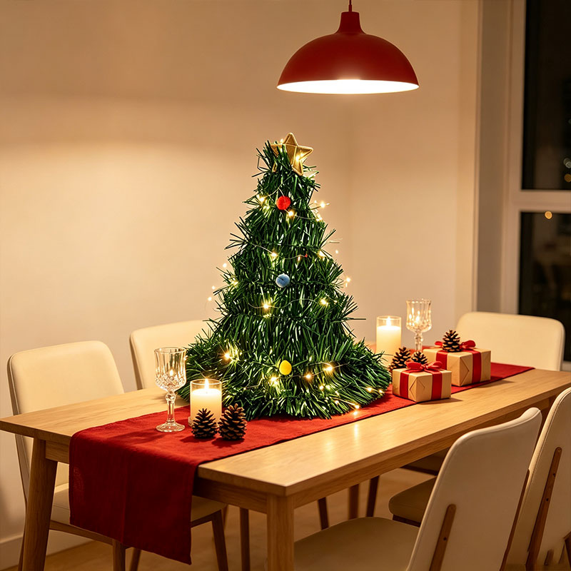 Opvouwbare groene tinsel mini- - Star Tree Topper recensie en prijs