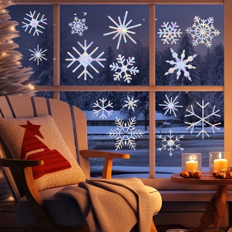 Kerst Sneeuwvlok Patroon Regen - Snowflake Window Decal recensie en prijs