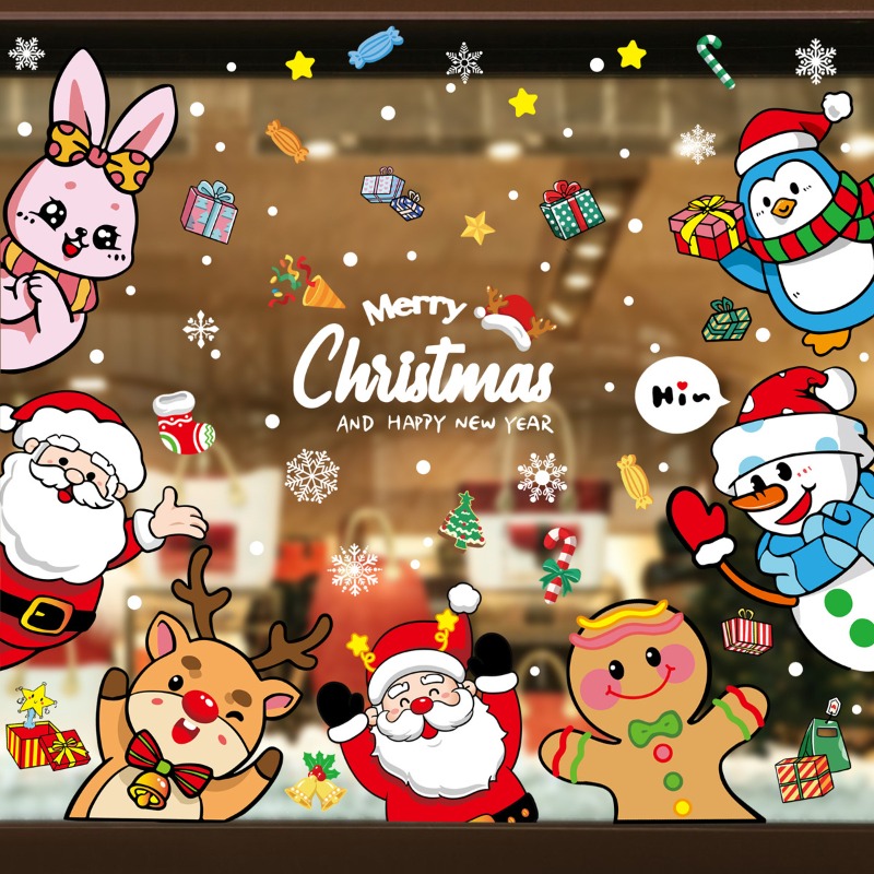 2025 Kerst decoratieve glazen  - Snowflake Window Decal recensie en prijs