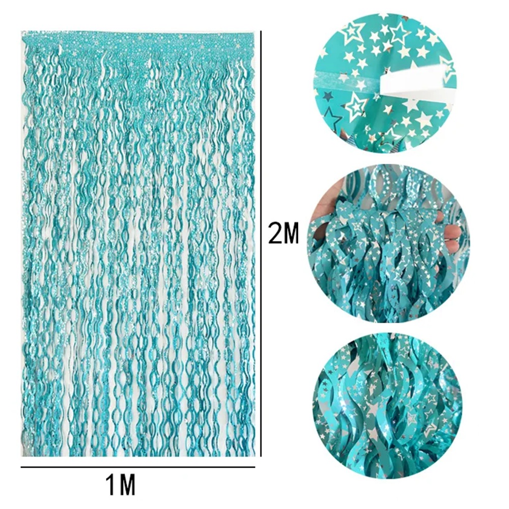 2 pakketten tealblauw roze fol - Tinsel Garland Decoration recensie en prijs